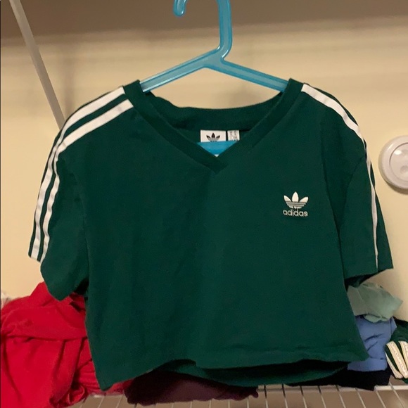 adidas crop top green